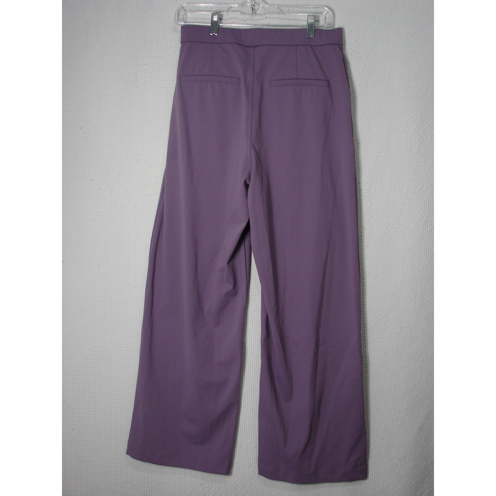 New Halara Flex DayStretch High Waist Pocket Wide Straight Leg Work Pants Purple - Picture 4 of 11